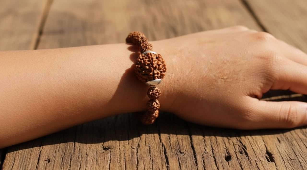 4 Mukhi Rudraksha Bracelet for Men and Women | Nepal Rudraksha Bracelet With Lap Test certificate and X-ray