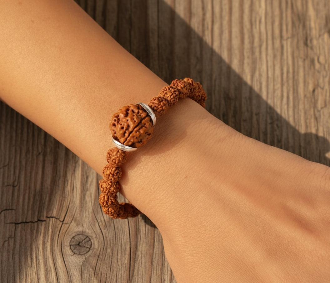 4 Mukhi Rudraksha Bracelet for Men and Women | Nepal Rudraksha Bracelet With Lap Test certificate and X-ray