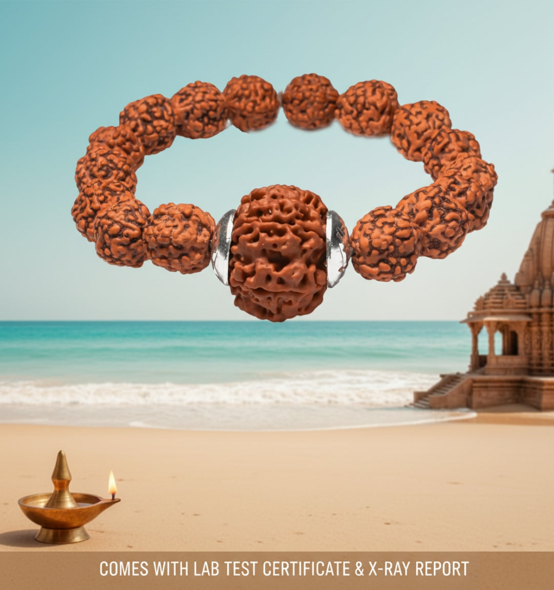7 Mukhi Rudraksha Bracelet for Men and Women | Lakshmi Bracelet | Original Lab Certified Nepal Rudraksha With Lap Test certificate & X-ray