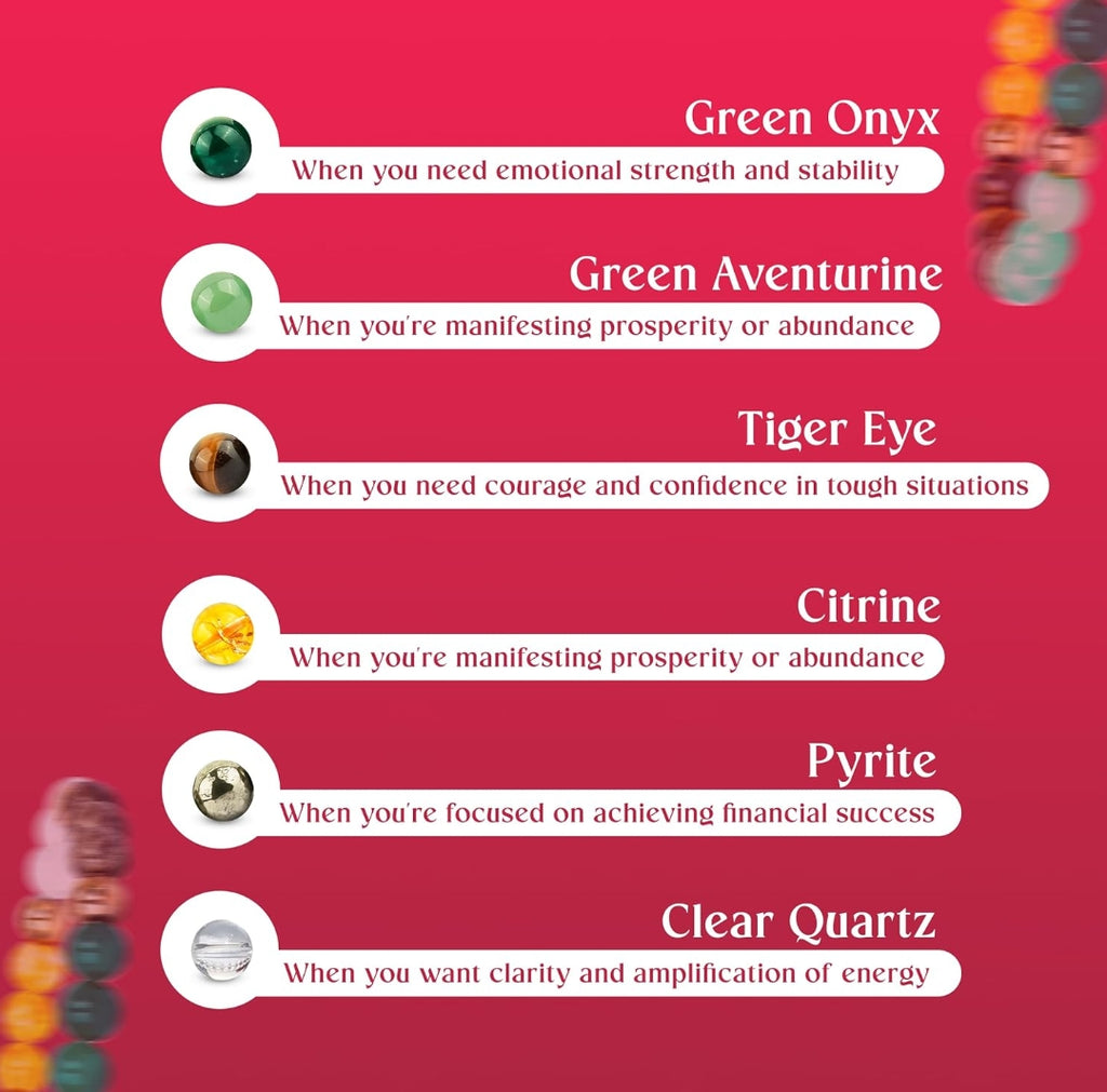 Unisex Natural Healing Bracelets For Men & Women | Certified 8mm-10mm Beads for Wealth, Prosperity, Luck, Stress Relief & Emotional Balance