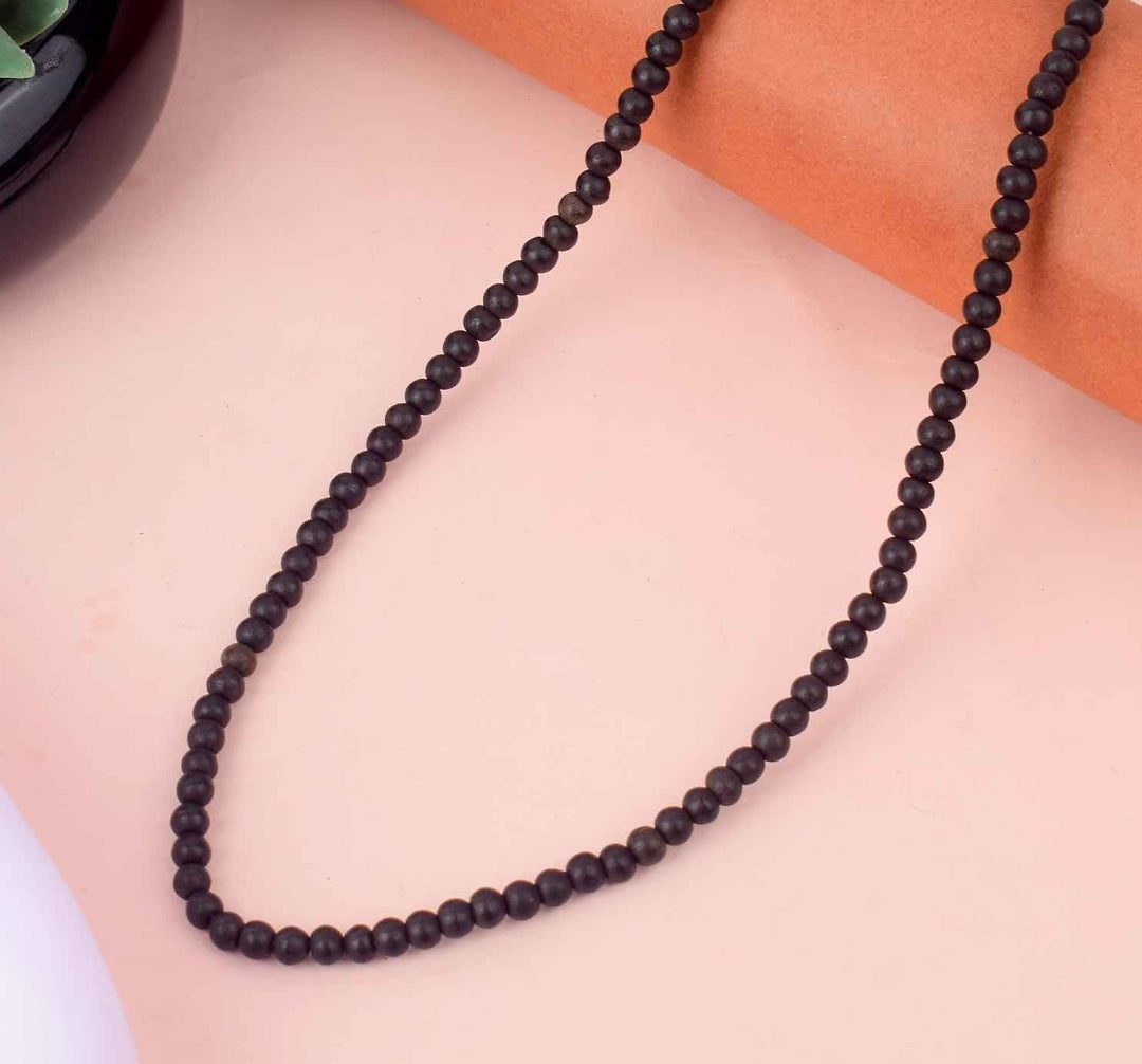 100% Natural Govt. Lab Certified Original 6mm Karungali Malai in Matte Finish – Karungali Malai for Spiritual Growth & Meditation – Handcrafted Karungali Mala | Ebony Wood Mala