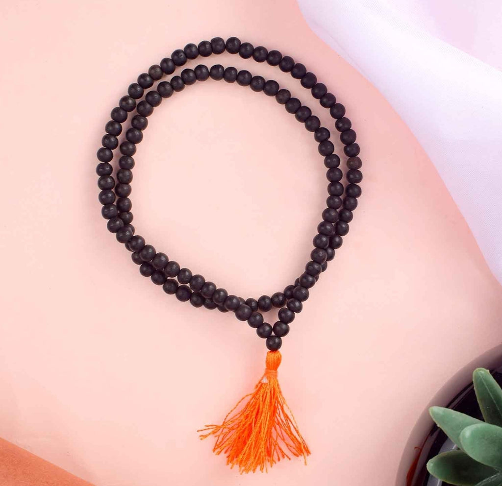 100% Natural Govt. Lab Certified Original 6mm Karungali Malai in Matte Finish – Karungali Malai for Spiritual Growth & Meditation – Handcrafted Karungali Mala | Ebony Wood Mala